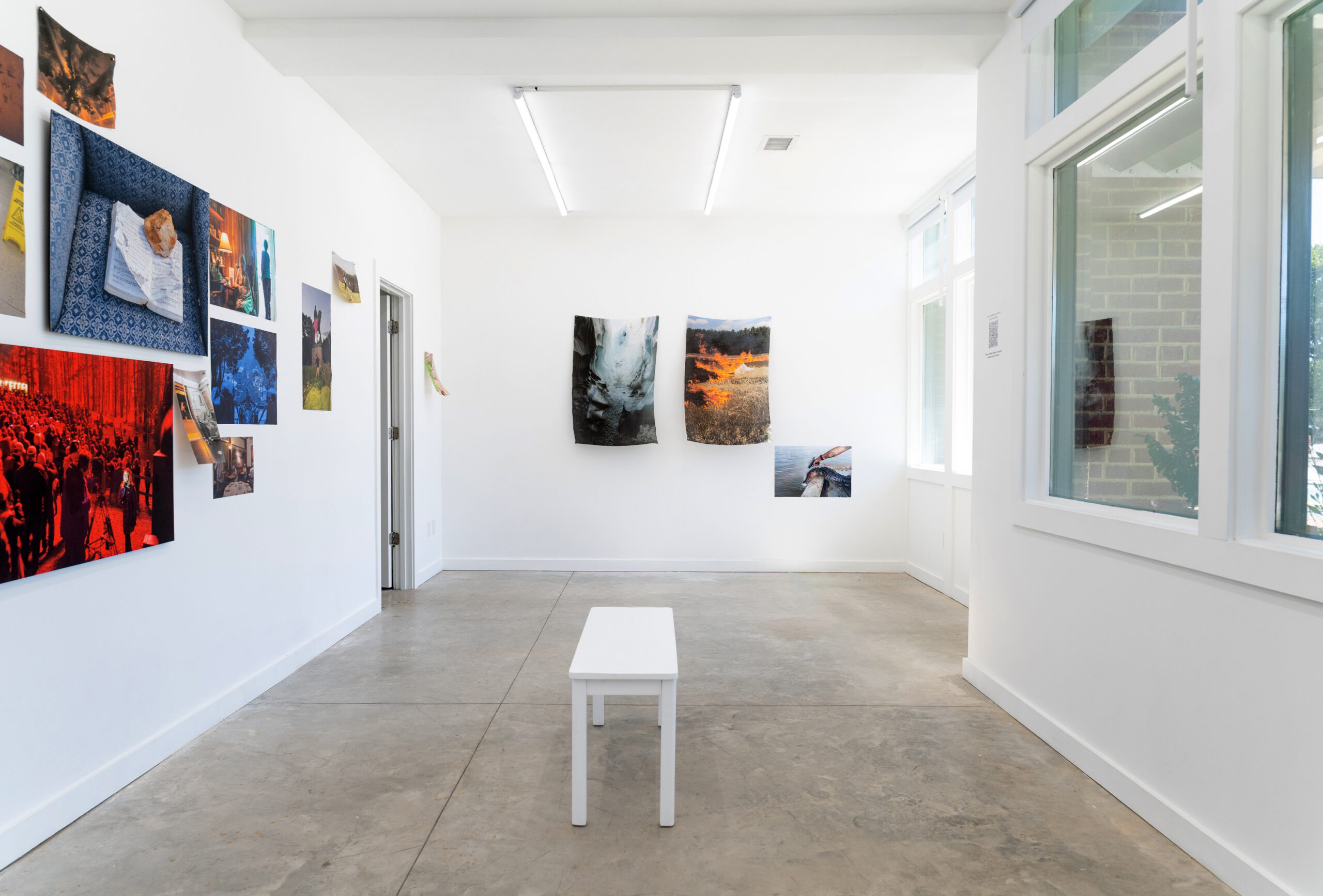 Photography installed in a white gallery